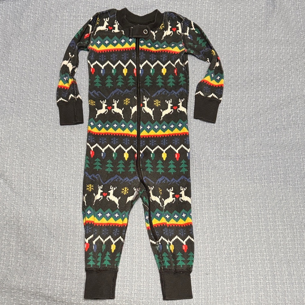 Hanna Andersson Reindeer and Christmas Lights Pajamas